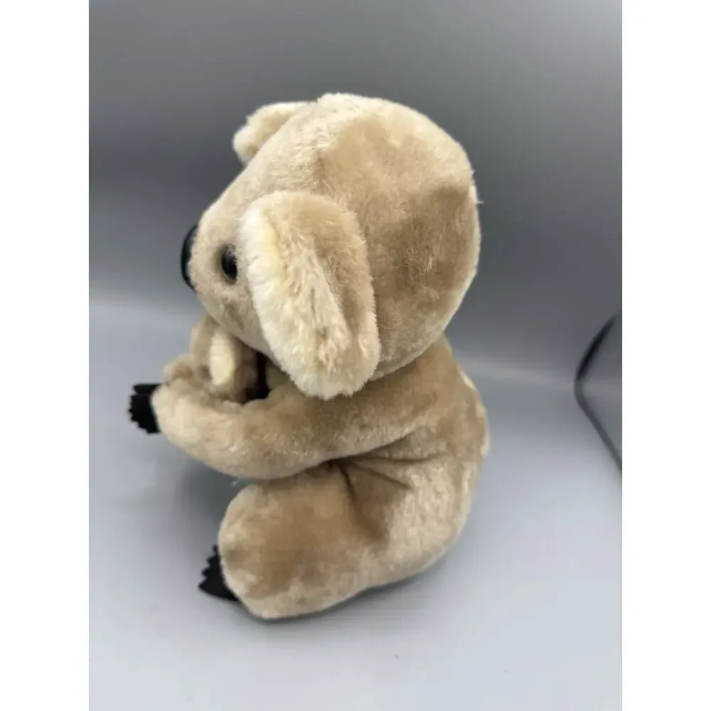 Vintage Dakin Koala Bear Plush With Baby Stuffed Animal 9” Brown Tan